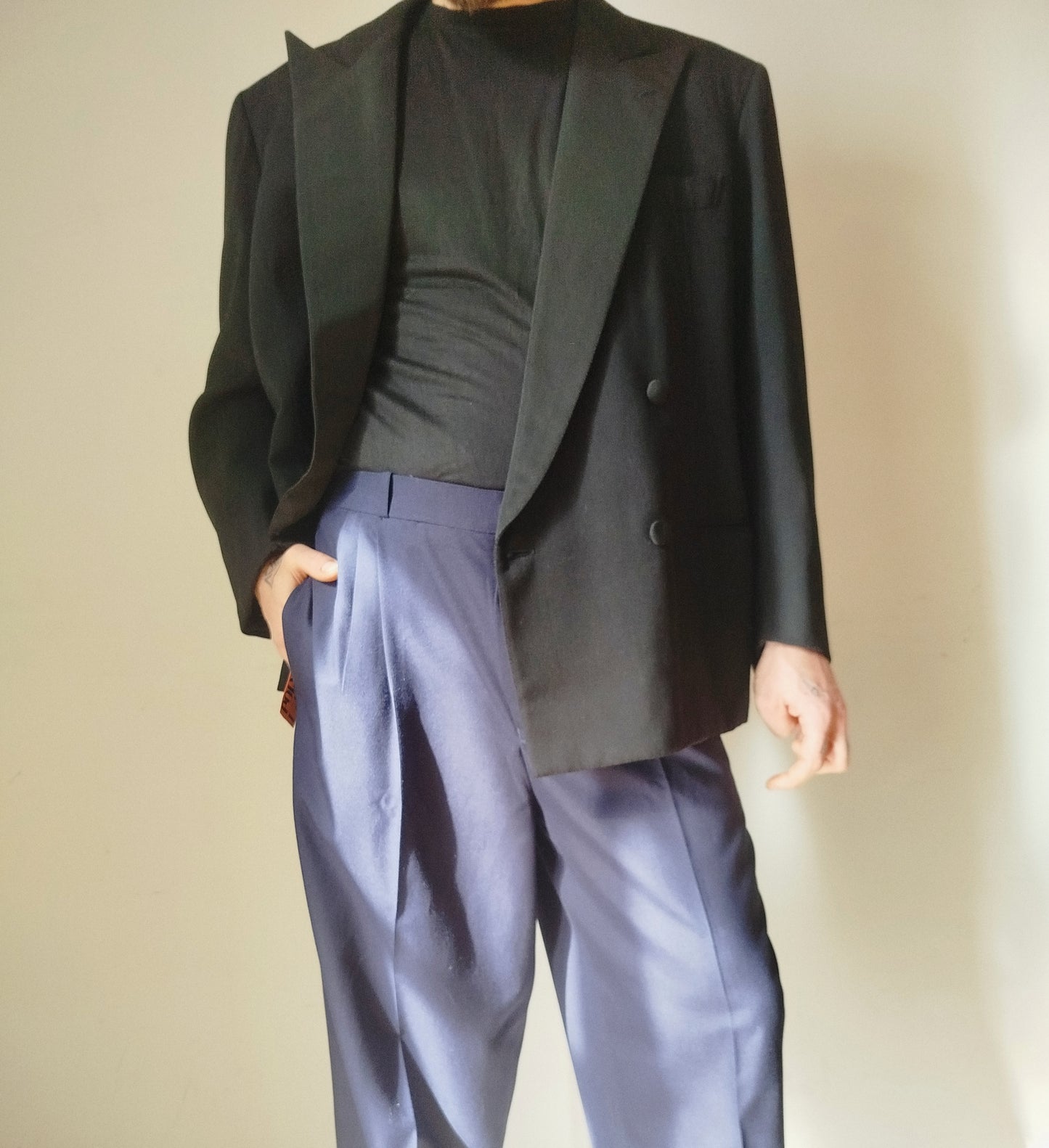 Pantaloni sartoriali blu notte