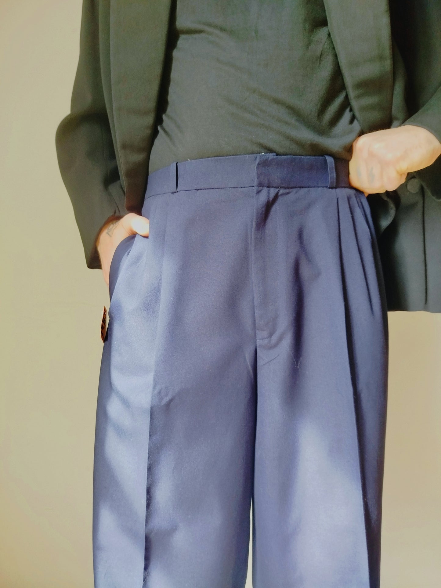 Pantaloni sartoriali blu notte