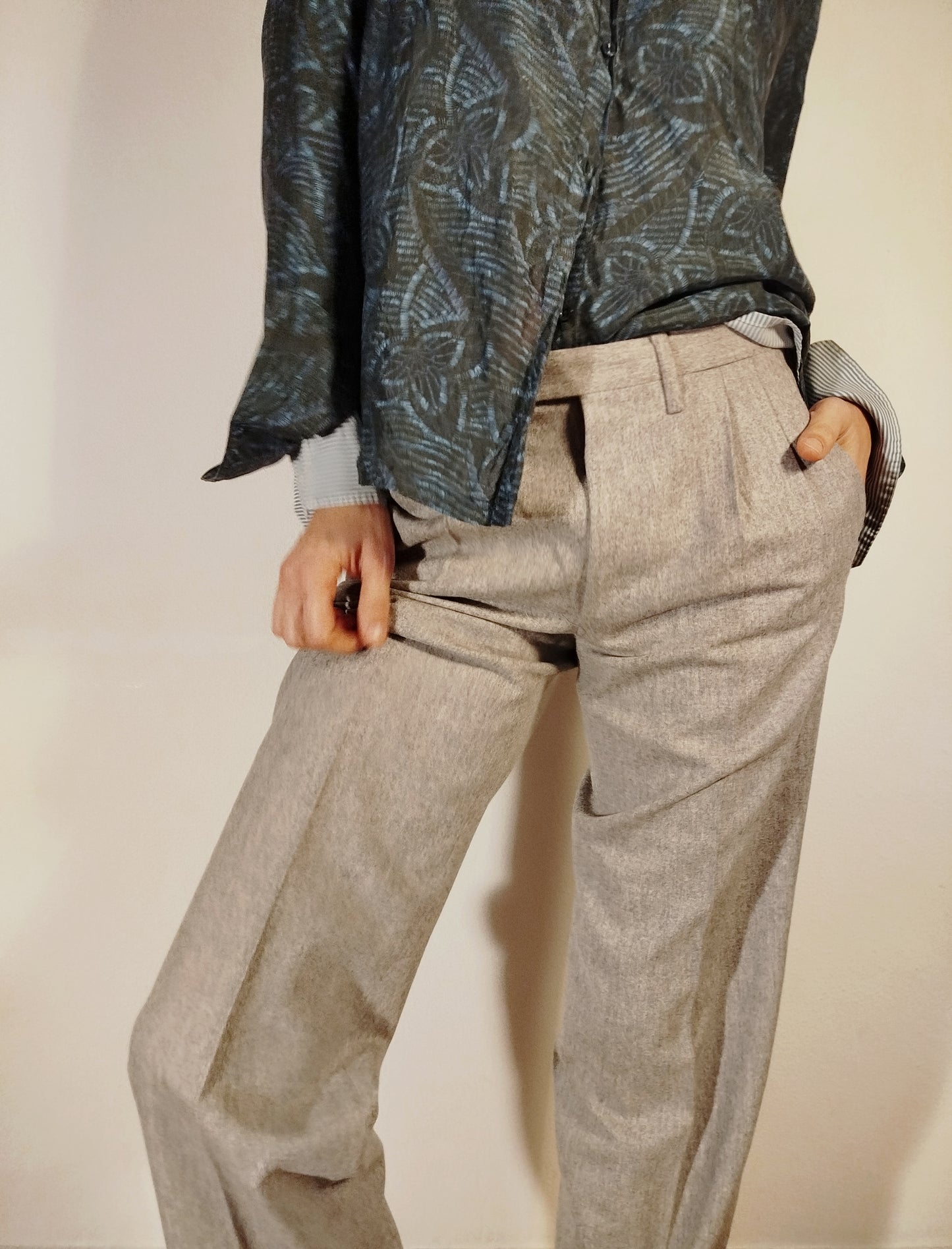 Pantaloni sartoriali grigio chiaro