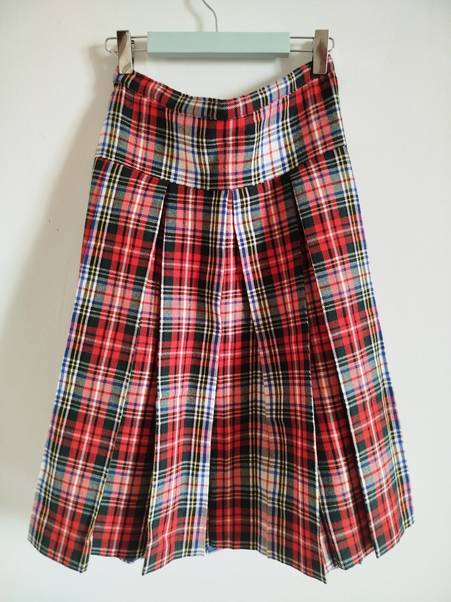 Gonna tartan a pieghe