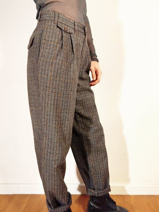 Pantaloni vintage in lana mélange